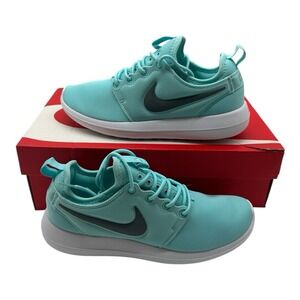 Nike Roshe Two Shoes Womens Sz 6.5 Copa Blue Grey White Aqua Sneakers 844931-400